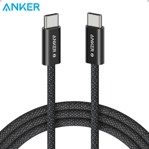 كابل شحن سريع Anker Zolo USB-C إلى USB-C مضفر من النايلون ومقاوم للأوساخ 