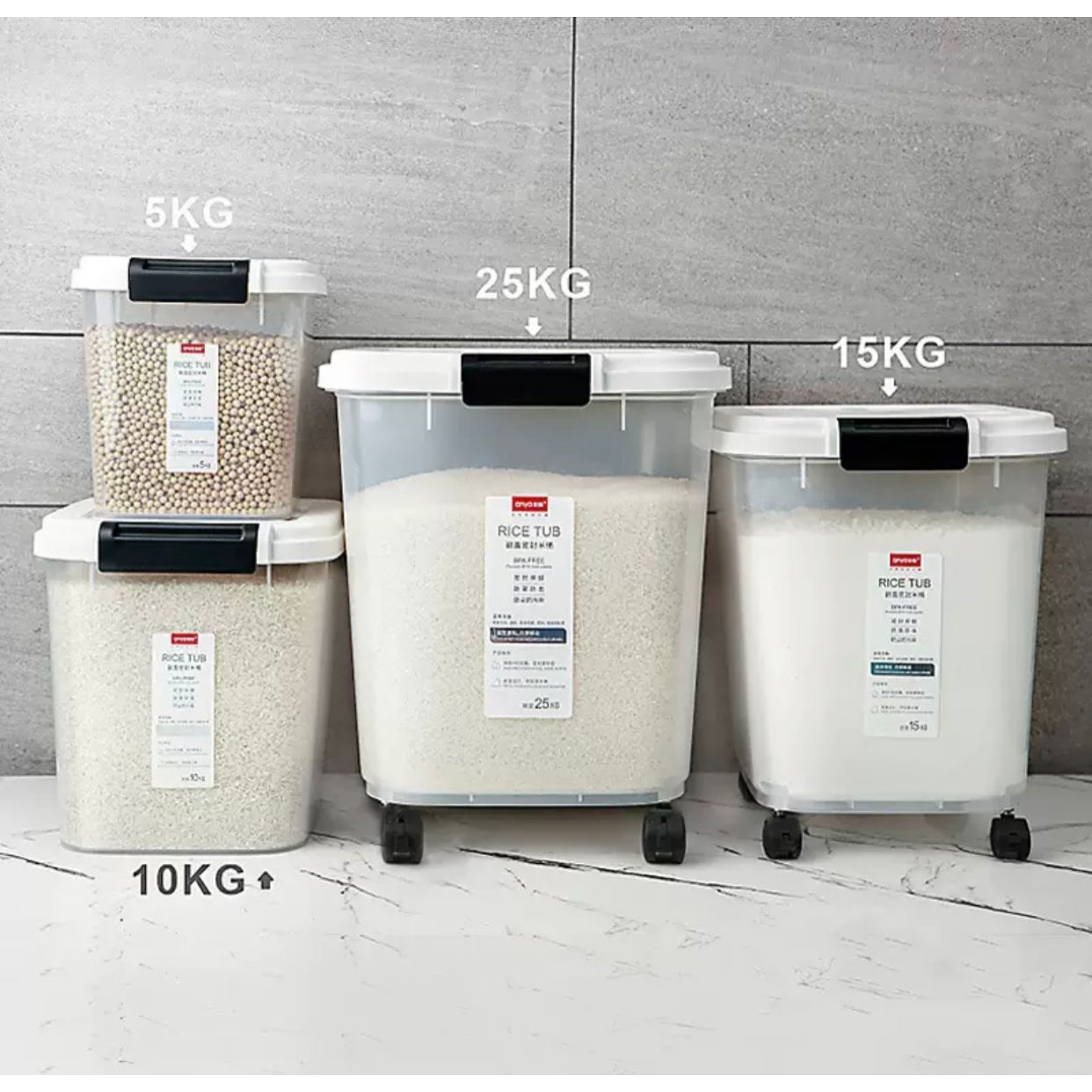 Qvc Rice Container Airtight Rice Storage Container, Grain Storage Box, Rice Bucket for Ki ...