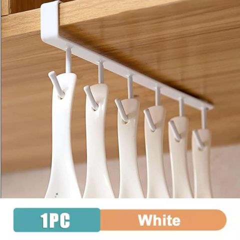 6 Hooks Under Cabinet Hanger Organizer