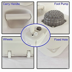 Portable Outdoor Camping Handwash Gooseneck Wash Basin with Foot Press Pump, Soap Dispenser, Faucet & Towel Holder