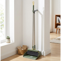 Long Handle Broom with Dustpan