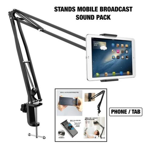 360° Long Extension Bedside / Table Mounted Lazy Mobile Phone Holder Stand