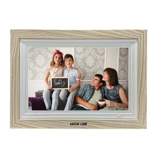 Green Lion 10.1 Inch Wooden Digital Picture Frame with Touch Screen Display