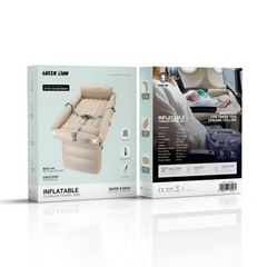 Green Lion Inflatable Toddler Travel Bed, Portable Baby Bed for Car