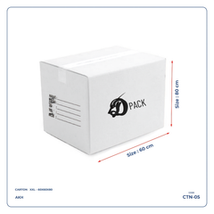 High Quality Corrugated 5 Ply Cardboard Carton Box for Cargo, Moving, Packaging and Storage White 60 x 60 x 80 cm