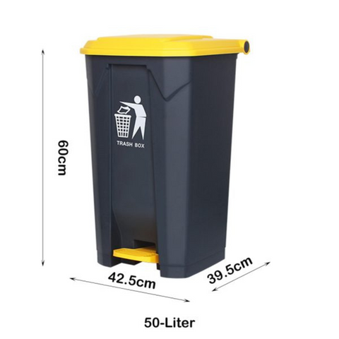 30 Liter Garbage Bin Trash Can with Lid & Foot Pedal