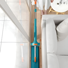 Flat Microfiber Floor Mop with 45 cm Cleaning Head and 2 Extra Pads