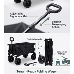 Heavy Duty Folding Wagon Trolley 150Kg Load Capacity SAHTA01