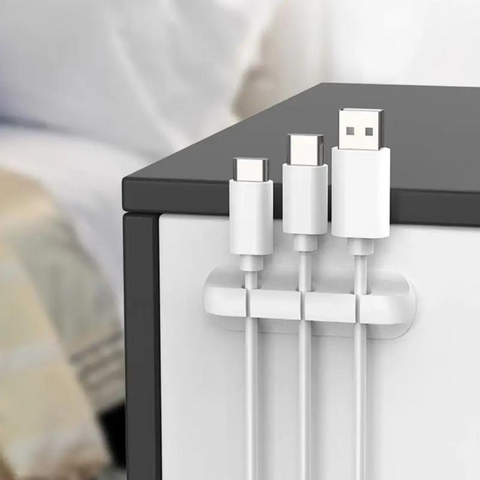 3 Slots Cable Organizer, Cord & Wires Holder for Desk