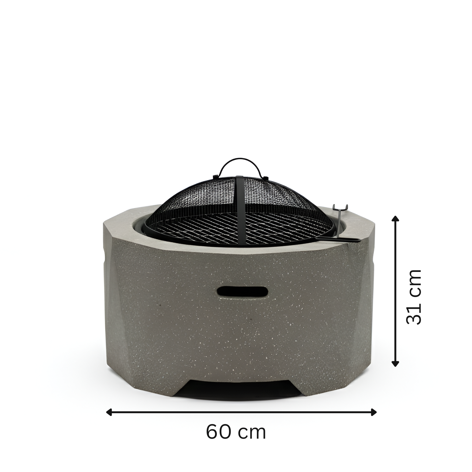 Geometric Shaped Outdoor Fire Pit 60 x 60 x 31 cm