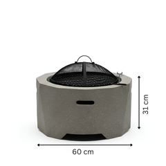 Geometric Shaped Outdoor Fire Pit 60 x 60 x 31 cm