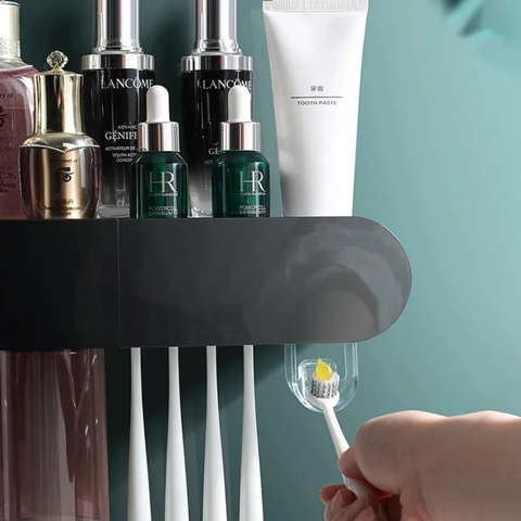 Ecoco Wall Mounted Magnetic Adsorption Toothpaste Squeezer Toothbrush ...