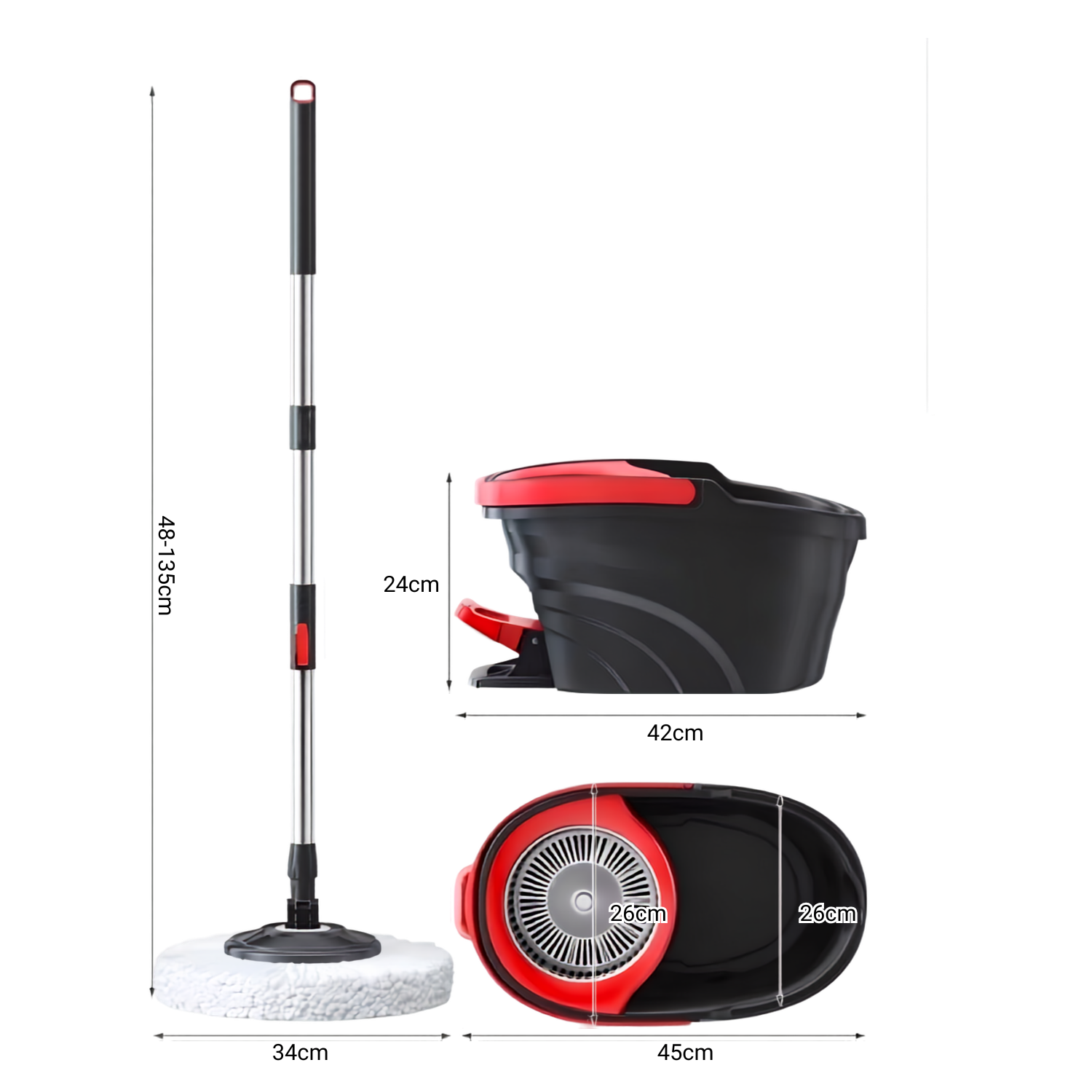 360° Spin Magic Mop with Self Wringing Bucket