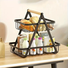 Double Layer Vegetable and Fruits Storage Basket