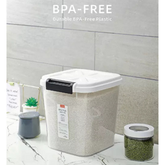 Airtight Rice Storage Container, Grain Storage Box, Rice Bucket for Kitchen