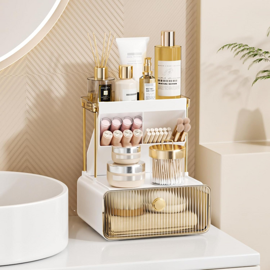 Detachable Cosmetics & Vanity Makeup Organizer with Drawer