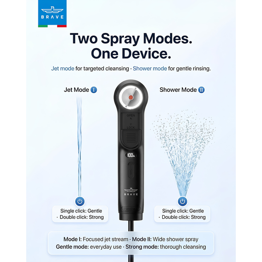 Brave BEB-01 Portable Bidet, Handheld Electric Personal Hygiene Sprayer with Hose