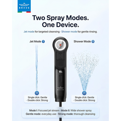 Brave BEB-01 Portable Bidet, Handheld Electric Personal Hygiene Sprayer with Hose