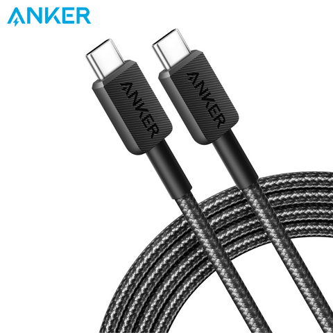 كابل USB-C إلى USB-C مضفر من النايلون Anker 322