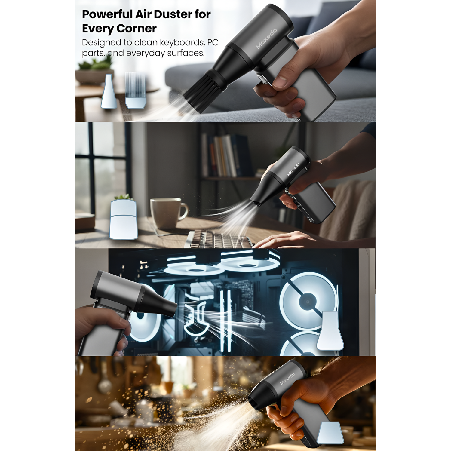 Moxedo Jetmax Mini Turbo Jet Fan with 5 Adjustable Speed Levels and LED Flash Light