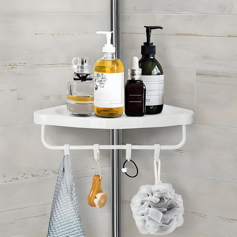 4 Layer Bathroom Corner Telescopic Adjustable Organizer Tower Rack