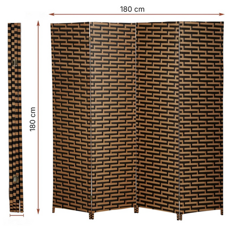 4 Panel Room Divider, Folding Privacy Screen, Freestanding Partition