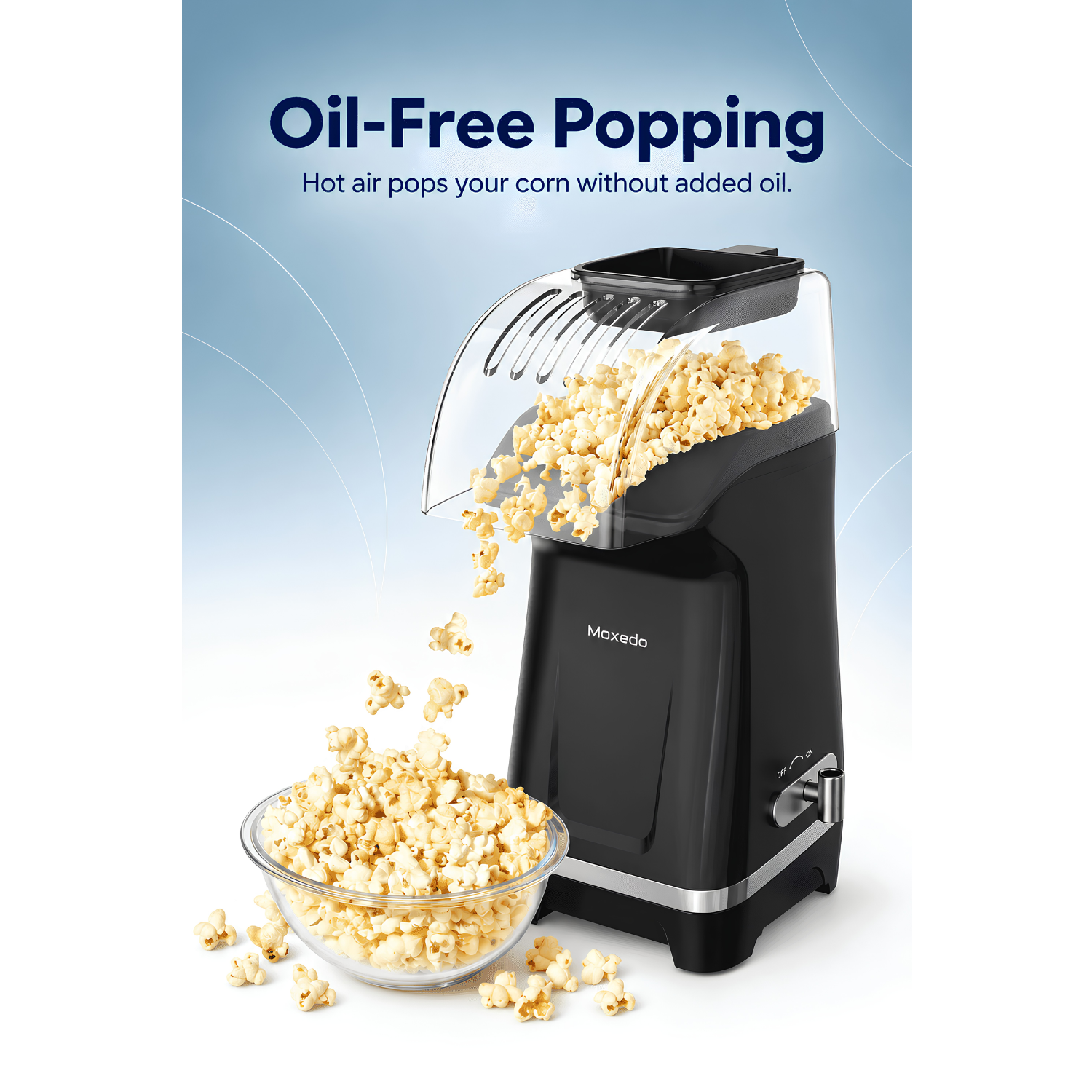 Moxedo Mini Electric Popcorn Maker with Measuring and Melting Cup