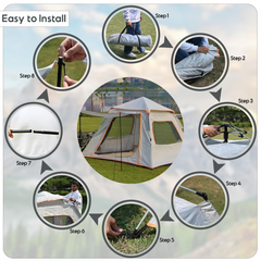 Automatic Camping Tent with Sun Shade Canopy