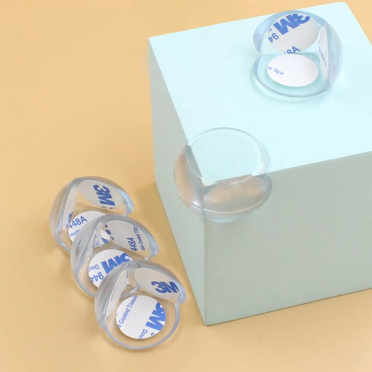 Transparent Silicone Table and Furniture Corner Protectors for Baby Safety (Pack of 4 Pieces)