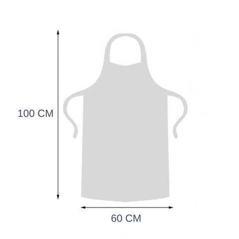 50pcs/Pack Waterproof Disposable Plastic Aprons for Kitchen