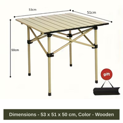 Folding Outdoor Camping Table 53 x 51 x 50 cm