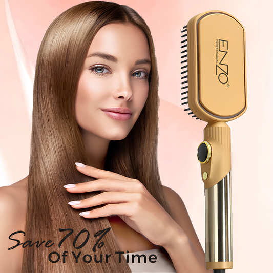 Enzo Professional EN-4002 Keratin Nano Ions Hair Straightener Brush