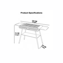 Portable Folding Suitcase Charcoal BBQ Grill for Outdoor Garden and Patio Use