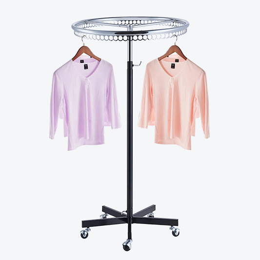 360° Circular Clothes Hanger, Garment Display Rack for Boutiques and Shops