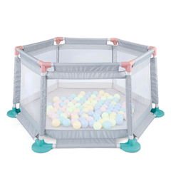 Hexagonal Playpen for Babies with 10 Balls