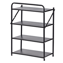 4 Tier Folding Space Saving Metal Shoe Rack Organizer