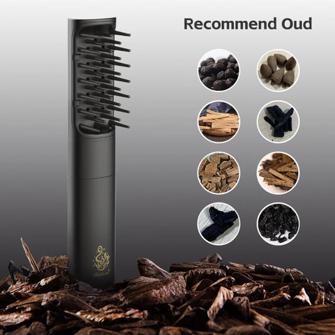 Electric Bakhoor Burner with Detachable Hair Brush Comb