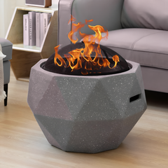 Multifunctional Outdoor Charcoal Grill Fire Pit 61 x 61 x 42 cm