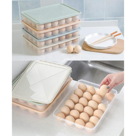 24 Grid Egg Fresh Keeping Storage Box for Kitchen & Refrigerator