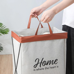 Home Easy Folding Laundry Basket with Wheels