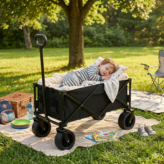 Heavy Duty Folding Wagon Trolley 150Kg Load Capacity SAHTA01