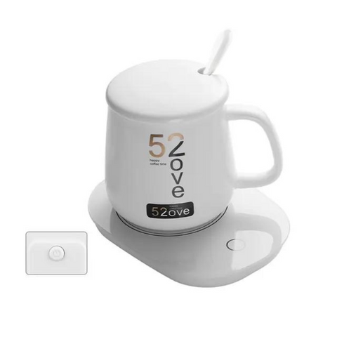 Smart Coffee Warmer with Cup, 55° Constant Temperature Warmer Thermostat with Cafe Cup