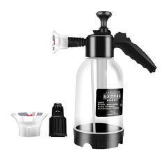 2 Liter Manual Pressure Water Sprayer Bottle for Gardening Black Transparent