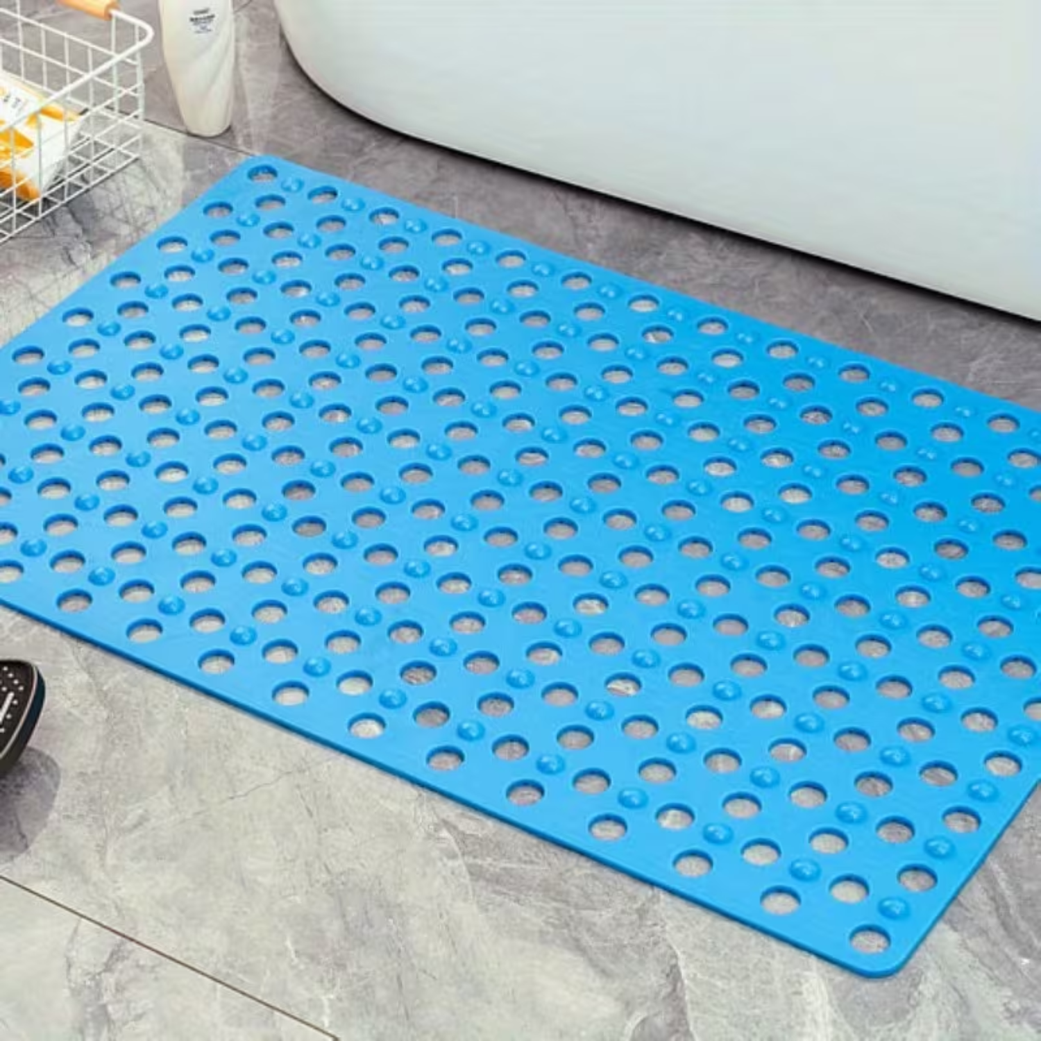 Non-slip Shower Floor Mat for Bathroom, Shower & Bathtub Blue