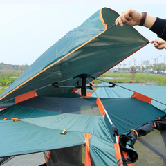 2.1 x 2.1 Meter Automatic Camping Tent with Sun Shade Canopy – Family Size for 3-4 Person