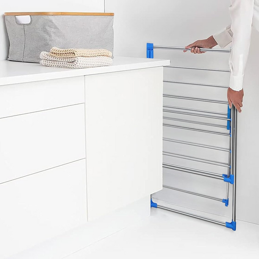 Stainless Steel Folding Clothes Drying Rack, Collapsible Outdoor Clothes Airer
