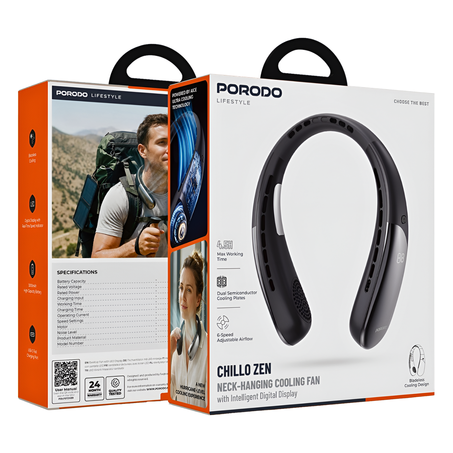 Porodo Chillo Zen Neck Hanging Cooling Fan