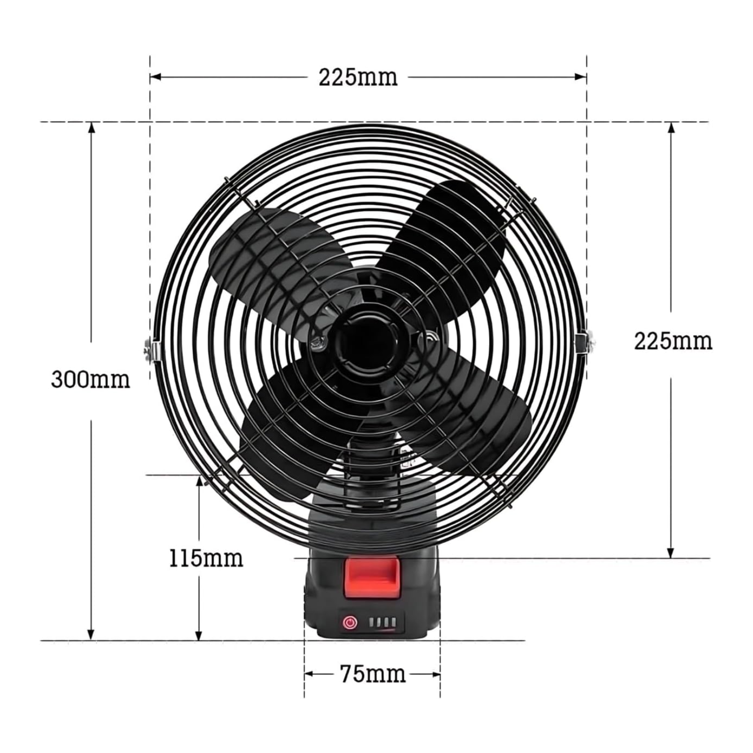 Super Power Portable Rechargeable Desk Fan with Dual Replaceable Battery