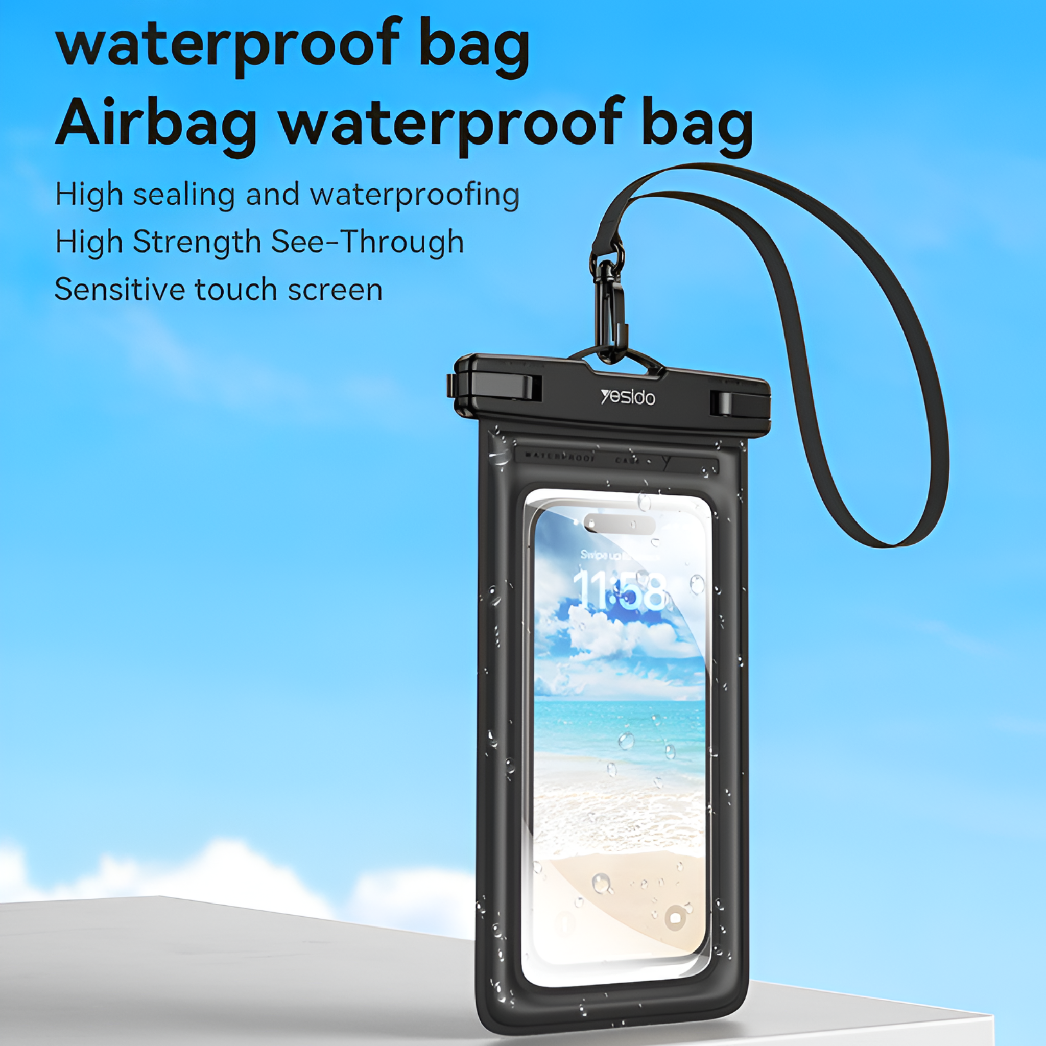 Yesido WB50 Portable Waterproof Phone Case with Lanyard