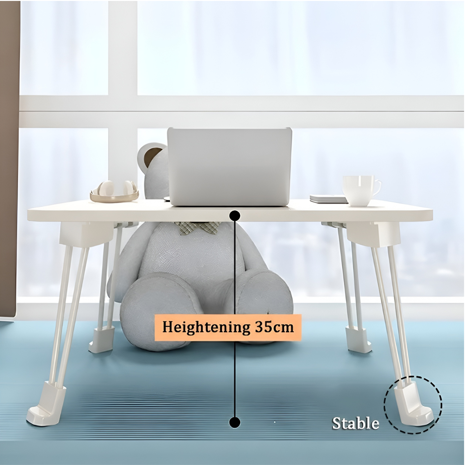 Simple Folding Laptop Table, Portable Study Desk for Bed, Sofa, Reading and Work